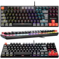 KLAWIATURA GAMINGOWA PRZEWODOWA PODŚWIETLANA MECHANICZNA DLA GRACZY LED