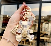 Brelok do Torebki kluczy zawieszka miś misio B129_Beżowy