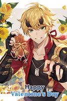 Pocztówka walentynkowa Genshin Impact