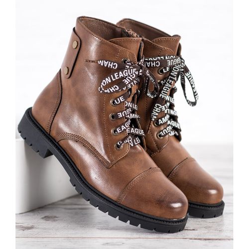 Brązowe Sznurowane Botki r.39 na Arena.pl