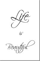 120CM 80CM OBRAZ NAPIS LIFE IS BEAUTIFUL DRUK