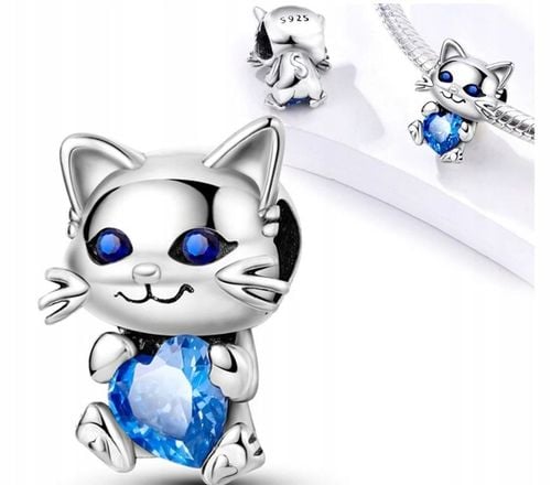 Charms Zawieszka Kot Charmsy Kotek Zawieszki do bransoletek Srebro s925 na Arena.pl