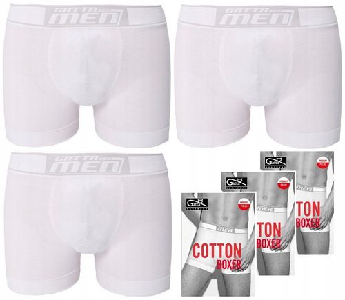 6 X GATTA BOXER BOKSERKI MĘSKIE BAWEŁNA SZARE BIAŁE M na Arena.pl