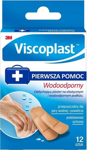 PLASTRY WODOODPORNE ZESTAW PLASTRÓW OPATRUNKOWYCH VISCOPLAST 12szt x 48 na Arena.pl