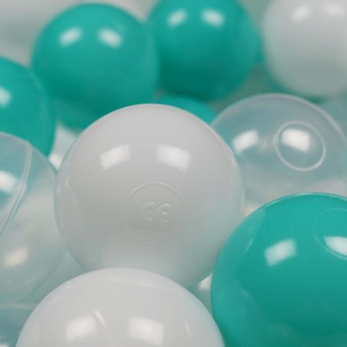 Kulki do zabawy ø7cm 150szt białe, przezroczyste, turkusowe na Arena.pl