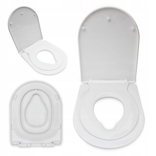 DESKA SEDESOWA KLOZETOWA WOLNOOPADAJĄCA Z WBUDOWANĄ NAKŁADKA DLA DZIECI 2w1 na Arena.pl