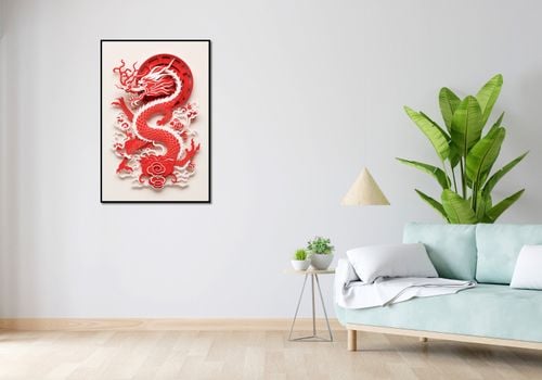 Plakat 67,5x100cm Czerwony Smok na Arena.pl