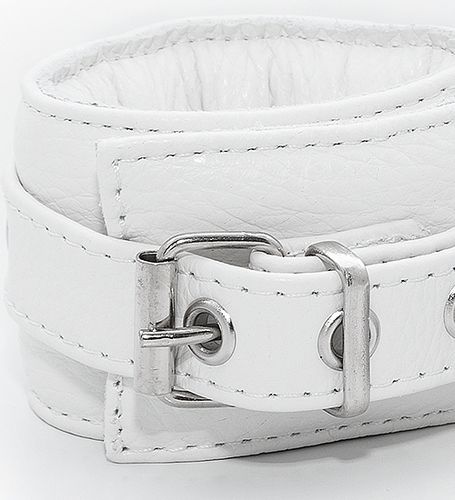 Solidne białe kajdany - skóra na Arena.pl