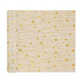 Bieżnik na stół w złote gwiazdki, 2,7x0,28 m