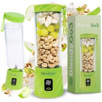 ORYGINALNY Blender Kielichowy BlendyGo 3 250 W Bezprzewodowy Mikser Zielony