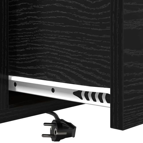 Nocna szafka z stacją ładującą z szufladą Czarny dąb na Arena.pl