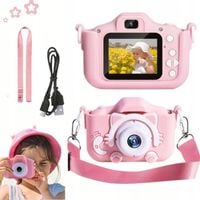 APARAT FOTOGRAFICZNY DLA DZIECI DZIECKA CYFROWY RÓŻOWY KOTEK