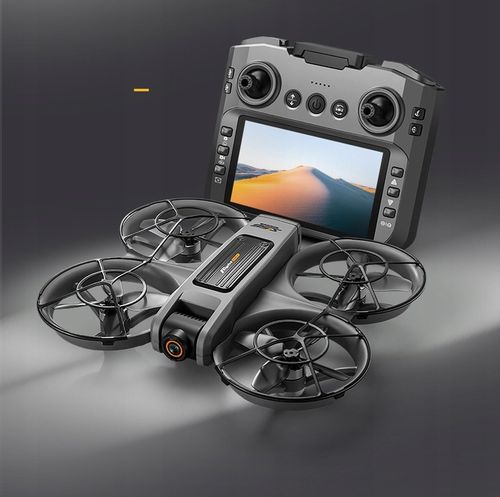DRON KONTROLER Z LCD 2 kamery SILNIK BEZSZCZOTKOWY ZABAWKA 135G WIFI 3x AKU na Arena.pl