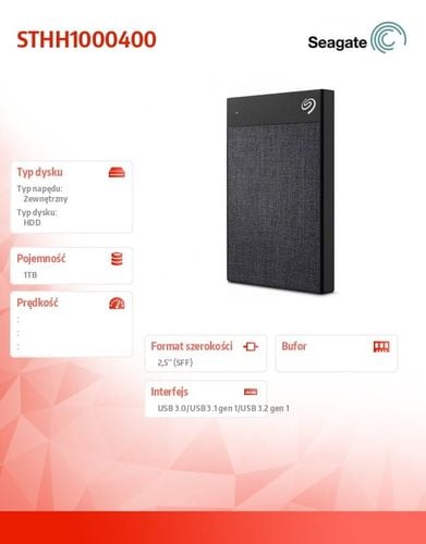 Seagate Dysk Backup Plus Ultra Touch 2,5 STHH1000400 na Arena.pl