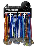 Wieszak na medale z zegarem RUNMAGEDDON twoje imię dowolny tekst 474.1