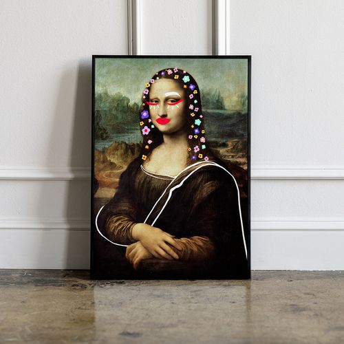Plakat Mona Lisa w kwiatach 29,7x42 cm A3 na Arena.pl