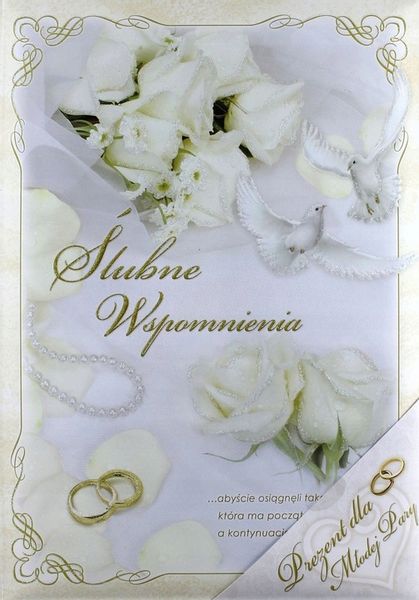 Ślubne Wspomnienia album zdjęcia+wpis duże pudełko zdjęcie 1