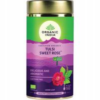 Tulsi Sweet Rose herbata liściasta, 100 g Organic india - Delicious and Aro