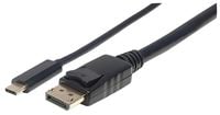 KABEL ADAPTER USB C-DP M/M 1,0m ALT MODE/DISPLAYPORT  MANHATTAN 152471