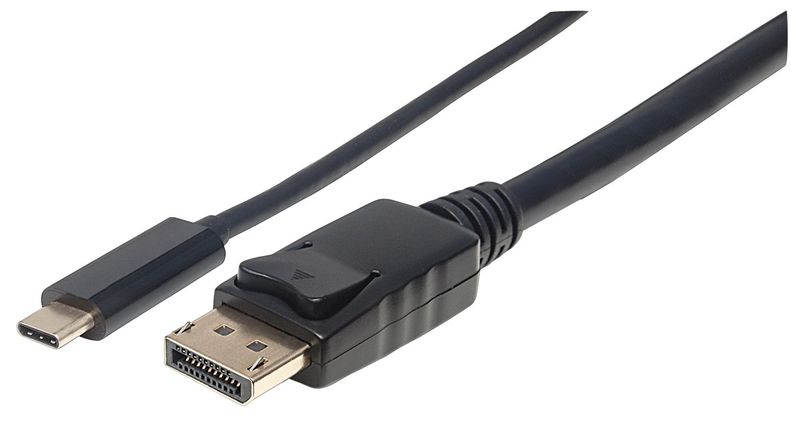 KABEL ADAPTER USB C-DP M/M 1,0m ALT MODE/DISPLAYPORT  MANHATTAN 152471 zdjęcie 1