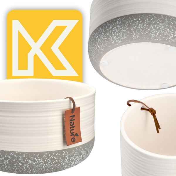 KADAX Doniczka Ceramiczna Osłonka 17x9cm Biała zdjęcie 6
