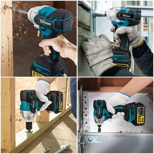 Bezszczotkowy klucz/wkrętarka udarowa 3 w 1 - akumulator, bateria i na Arena.pl