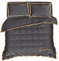 Pościel Z Haftem 200X220 Soft Grafitowa 2606