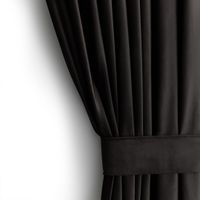 Zasłona VELVET styl klasyczny na taśmie velvet 140x245 czarny AmeliaHome