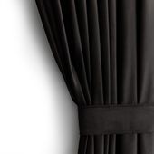 Zasłona VELVET styl klasyczny na taśmie velvet 140x245 czarny AmeliaHome