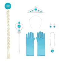 Akcesoria do stroju strój zestaw Niebieska Zimowa Księżniczka, 8 szt.