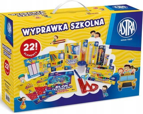WYPRAWKA SZKOLNA DUŻY ZESTAW DO SZKOŁY 22 ELEMENTY ASTRA na Arena.pl