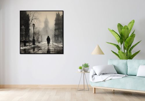 Plakat 100x100cm Mgła nad Londynem na Arena.pl