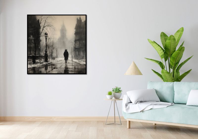 Plakat 100x100cm Mgła nad Londynem zdjęcie 4