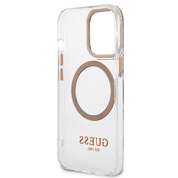 Etui Guess do iPhone 13 Pro Max, Złoty, MagSafe zdjęcie 7