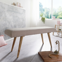 Ławka ławeczka do przedpokoju tapicerowana beżowa