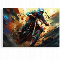 Obraz 90x60 samochody motor cross aprilla kawasaki enduro abstrakcja art