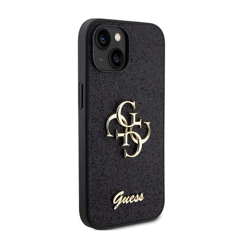 Guess Glitter Script Big 4G - Etui iPhone 15 Plus (czarny) na Arena.pl