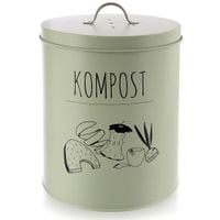 Kompostownik kuchenny z filtrem węglowym metalowy zielony GREENISH 8 l