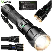 LATARKA LED TAKTYCZNA AKUMULATOROWA MOCNA ALUMINIOWA USB ZOOM 1200LM VAYOX