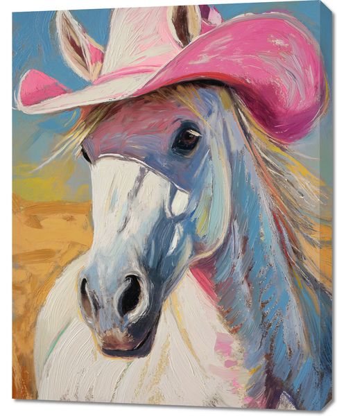 Obraz 70x90cm Różowy Kapelusz zdjęcie 1