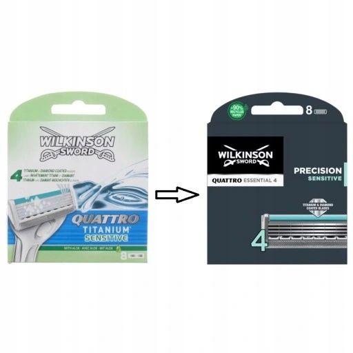 WILKINSON QUATTRO TITANIUM SENSITIVE WKŁADY 8 sztuk zdjęcie 4