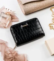 portfel damski z motywem zwierzęcym zapinany suwakiem