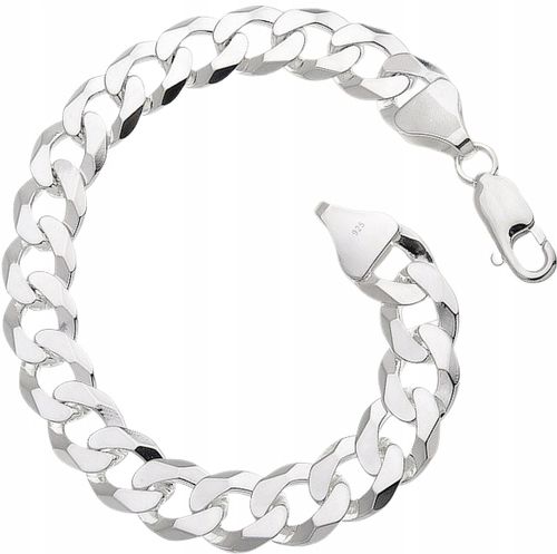 Srebrna Bransoletka Męska Pancerka 10,50 mm Diamentowana 925 Grawer Gratis na Arena.pl