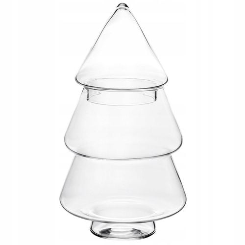 BOMBONIERKA CHOINKA SZKLANY POJEMNIK NA PIERNICZKI DEKORACJA ŚWIĄTECZNA na Arena.pl