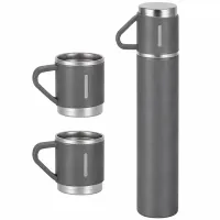 Termos 400ml 3 kubki stal nierdzewna na kawę herbatę zimne i ciepłe