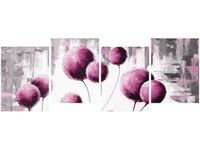 45CM 120 OBRAZ 4 ELEM ABSTRAKCYJNE DMUCHAWCE FUKSJI ŚCIENNY