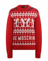 Sweter LOVE MOSCHINO czerwony damski rozmiar 38