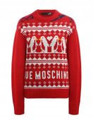 Sweter LOVE MOSCHINO czerwony damski rozmiar 38