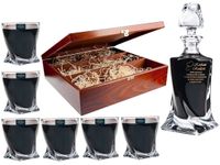 Karafka podziękowanie urodziny Etui 6 szklanek