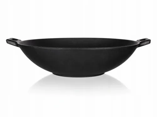 PATELNIA ŻELIWNA WOK Garnek duża ciężka 36,5 cm na Arena.pl